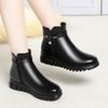 Женские зимние ботинки, зимние теплые женские ботильоны на танкетке, нескользящая обувь большого размера, ботинки