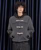 Waikei Dot Duffle Crop Coat Charcoal