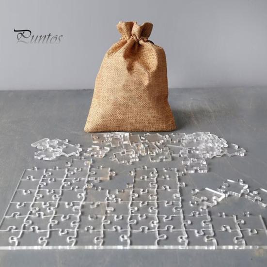 9/49/100/144Pcs/Set Impossible Challenge Transparent Puzzle Kids Teens Adults Clear Acrylic Jigsaw Puzzle Game Educational Difficult Puzzle Toy