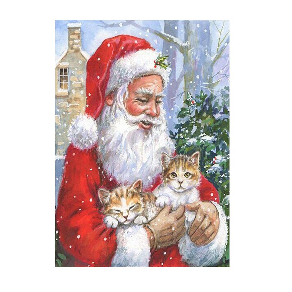 Новый продукт 5D Diy Алмазная картина Рождественский пейзаж Полный горный хрусталь Вышивка Санта-Клаус Мозаика Украшение дома