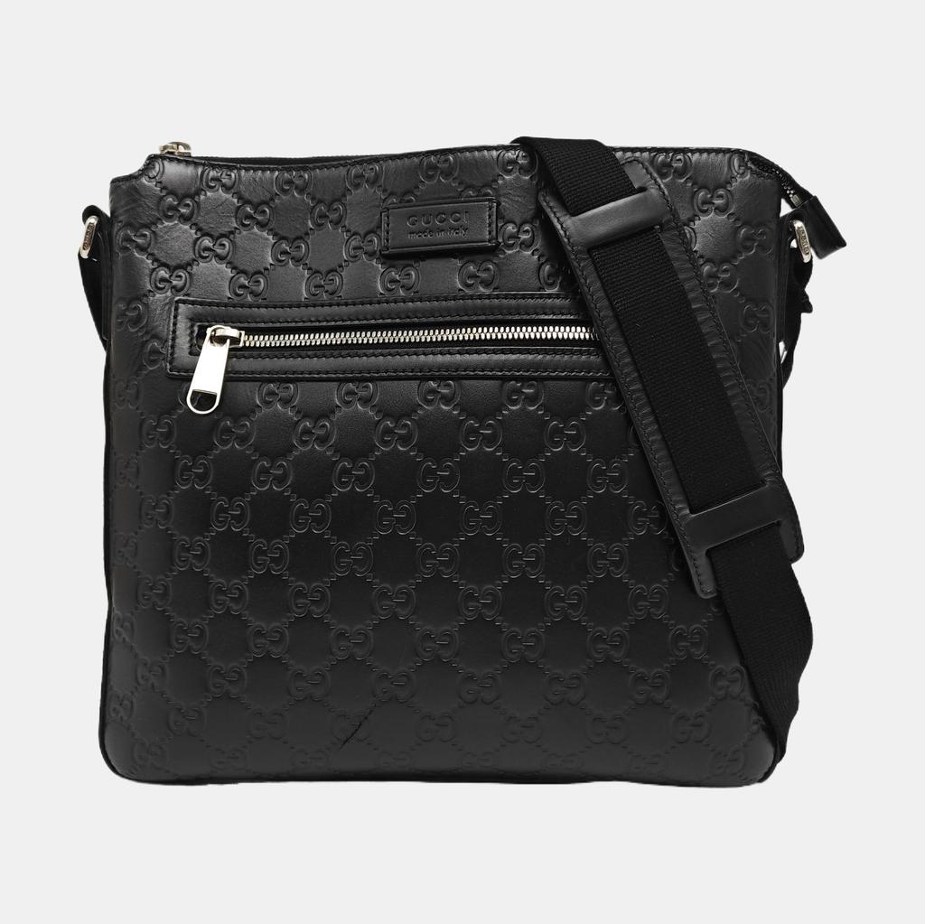 [Pre-Owned] Vintage Logo Embossed Leather Messenger Bag - Good #6WBKBZ