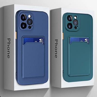Противоударный чехол-держатель для карт для iPhone 16 15 13 12 11 Pro Max Mini X XS Max XR 16 Plus Чехол для iPhone 16 Pro Max