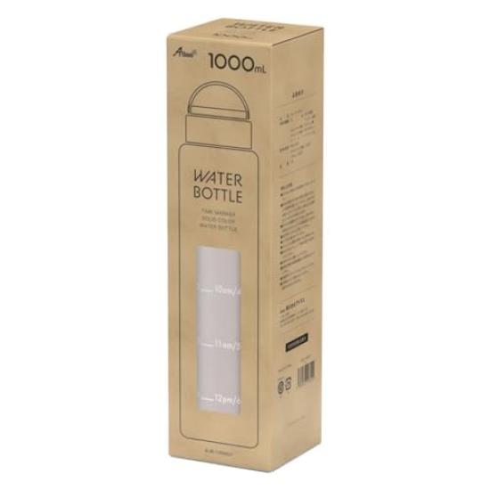 Atlas Water Water 1 Direct Memory Time Marker Handle Easy to Wide Large Sports BPA Matte Clear Bottle, Bottle, 1000ml, Liter, Drinking, Included,