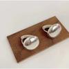 Sterling Silver Glossy Earrings Korean Fashion S925 Ear Clip Ins Special-Interest Design Simple Round Earrings