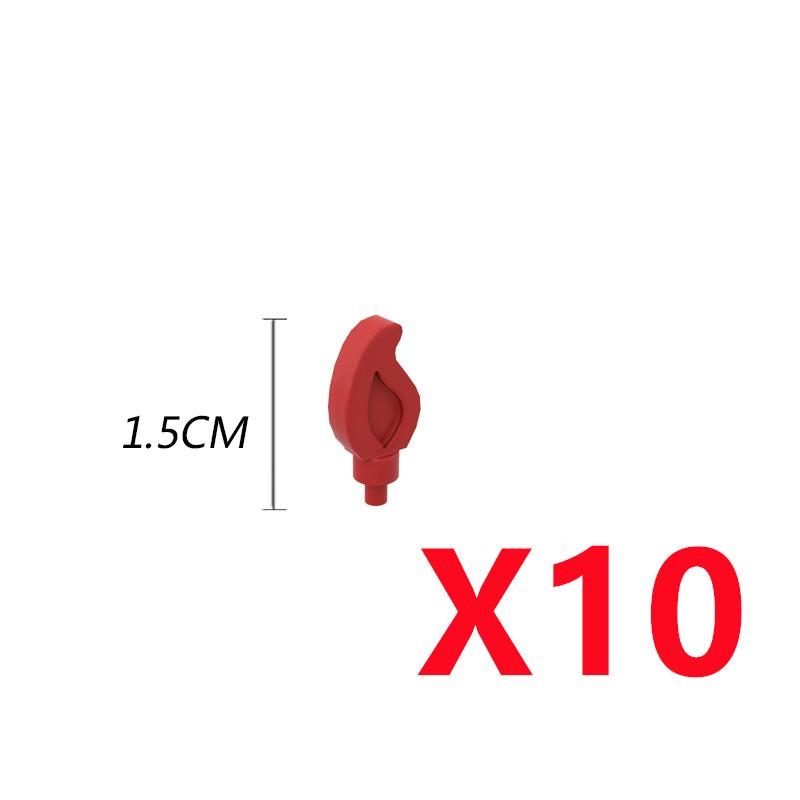 MOC Строительные блоки Костер Пламя Средневековая Бутылка вина Набор аксессуаров Модель подсвечника Мини-кирпич Совместимая игрушка Подарок Сделай сам X019