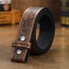 Панк Стиль Ретро Тисненый Корпус Ремня Кнопочный Ремень Мужской Западный Джинсовый Ремень Различные Стили Пряжка-Пластина