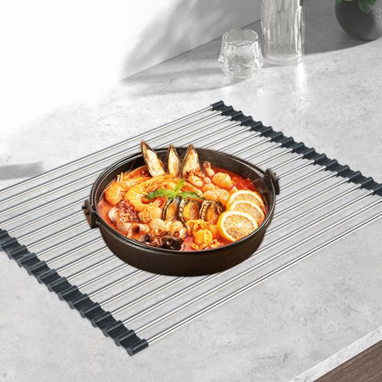 Сливная полка для раковины, полая конструкция, складная полка для слива раковины из нержавеющей стали для сушки тарелок, фруктов, овощей