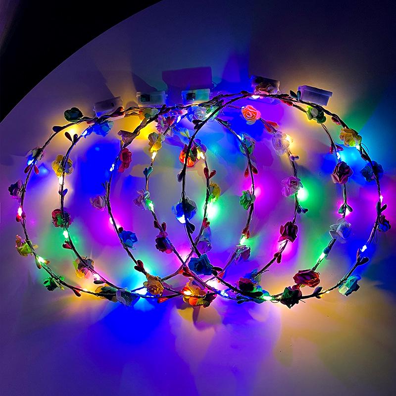 LED Luminous Hair Ring: Colorful Flashing Headband for Christmas & Events