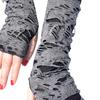1 Pair Thumbhole Design Long Halloween Fingerless Gloves Casual Ripped Holes Decor Adult Cosplay Gloves Punk Style Arm Sleeves