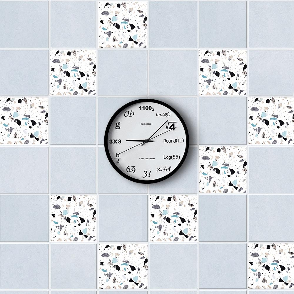 10 шт., наклейки на мраморную плитку терраццо, кухонный фартук, маслостойкий шкаф, умывальник, водостойкие художественные наклейки на стены