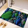 Роскошный 3D коврик для пола из диатомовой земли с текстурой гальки - Быстросохнущий и влаговпитывающий для прихожей и ванной комнаты