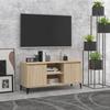 VidaXL TV Stand with Metal Legs Sonoma Oak 103.5x35x50 Cm