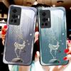 Чехол для телефона vivo X90 Pro+ X100 X70 X80 X200 Pro mini V29 V23 V30 V25 V40 SE V21 V25E V23e Черный Стеклянный Чехол 'Звездная Ночь Олень'