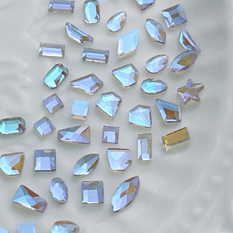 100 шт. Плоские стразы для ногтей, Мини-алмазные charms для ногтей, 3D-кристаллические камни, Ювелирные изделия, DIY Маникюр, Декоративные элементы для ногтей