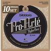 D'Addario Daddario Струны для классической гитары Pro Arte Серебро/Прозрачные Extra Hard EJ44 x 10 Комплектов [Купола...