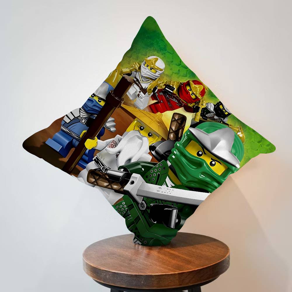 Мультфильм-N-Ninjago Персонализированные Картинки Текст Домашние Декоративные Подушки Бытовые Подарки 45X45См