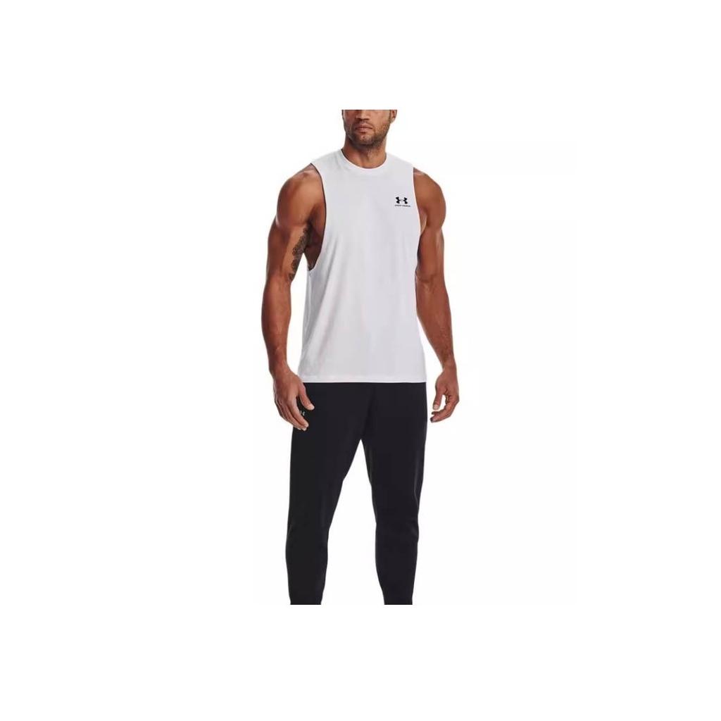 Under Armour Sportstyle Training Vest Loose Fit Crew Neck Men Tops White 1329286-101
