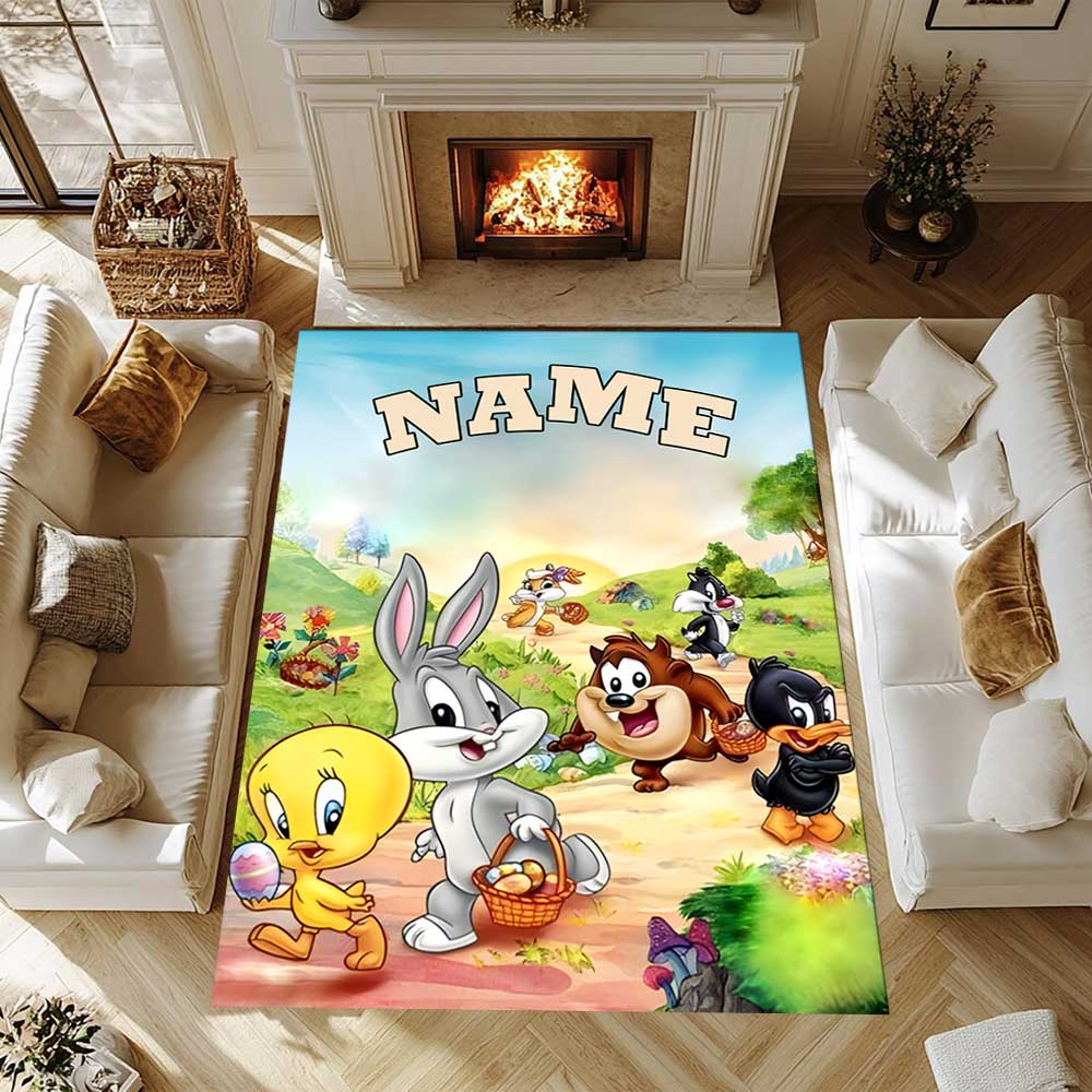 Warner Bros. Works (46) Customize your name rug, office chair cushion, home bedroom living room gift.