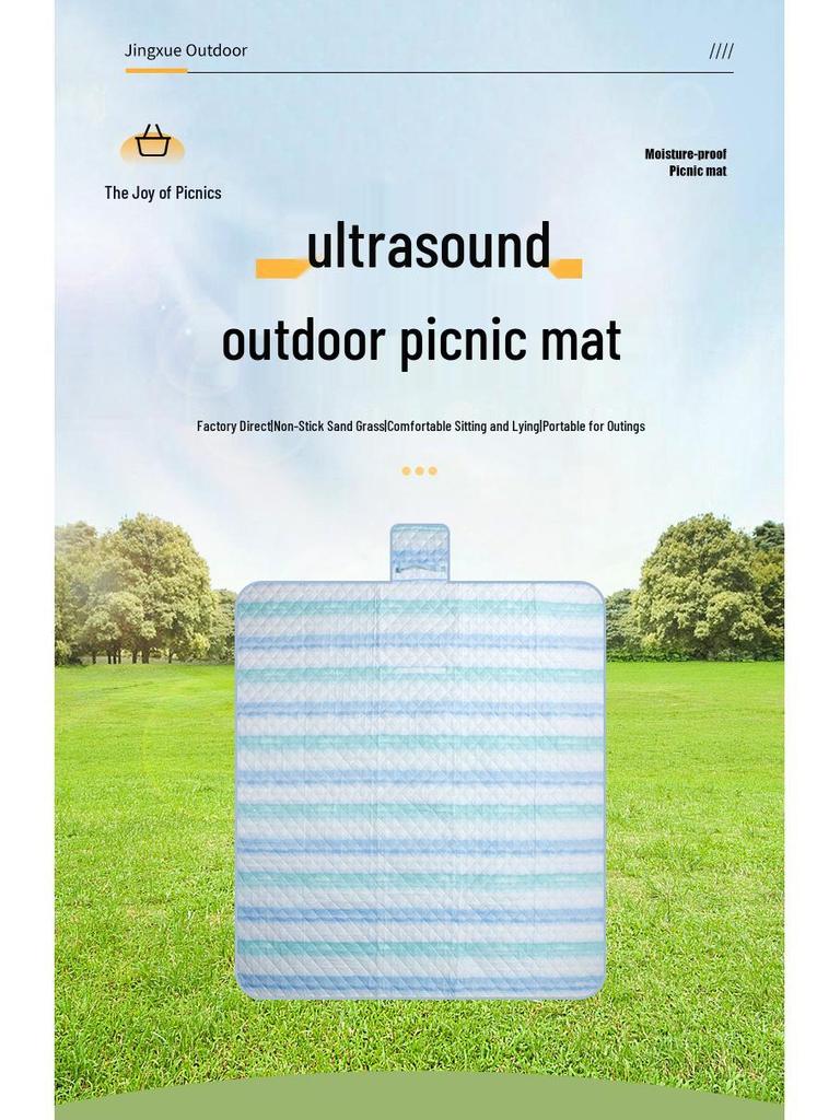 Ultrasonic Waterproof Picnic Mat - Thickened, Portable, and Perfect for Outdoor Use