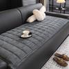 2025 Modern Minimalist Non-Slip Seat Cushion New Corduroy Grid Quilted Sofa Mat Winter Warm Thickening Plush Cushion Universal