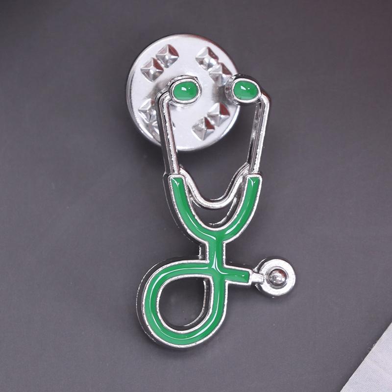 1 шт. стетоскоп брошь булавка доктор медсестра воротник воротник пуговица значок медицинский подарок