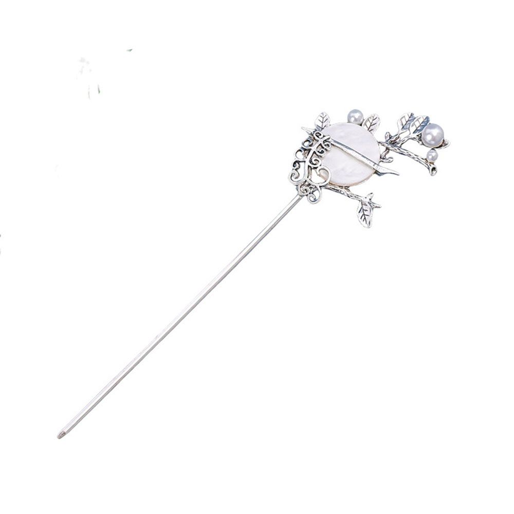Female Gift Ladies Pearl Hair Disk Pearl Hairpins Women Hair Fork Hair Accessories Moon Hair Stick