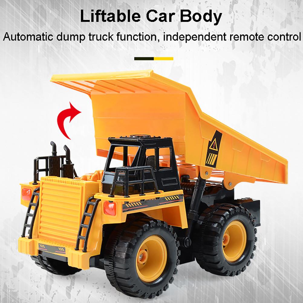 2.4GHz пульт дистанционного управления 6-канальный самосвал с огнями симулятор инженерного грузовика детский радиоуправляемый