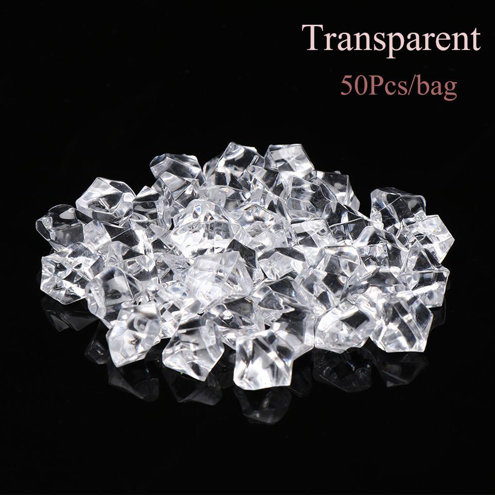 Colorful Aquarium Landscape Cobblestones Pebbles Crystal Ice Cubes Vase Filler Artificial Stones