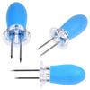 8Pcs Corn Holder Stainless Steel Corn Skewer Silicone Handle BBQ Fork Heat Resistant Fruit Skewer for BBQ Picnics Parties