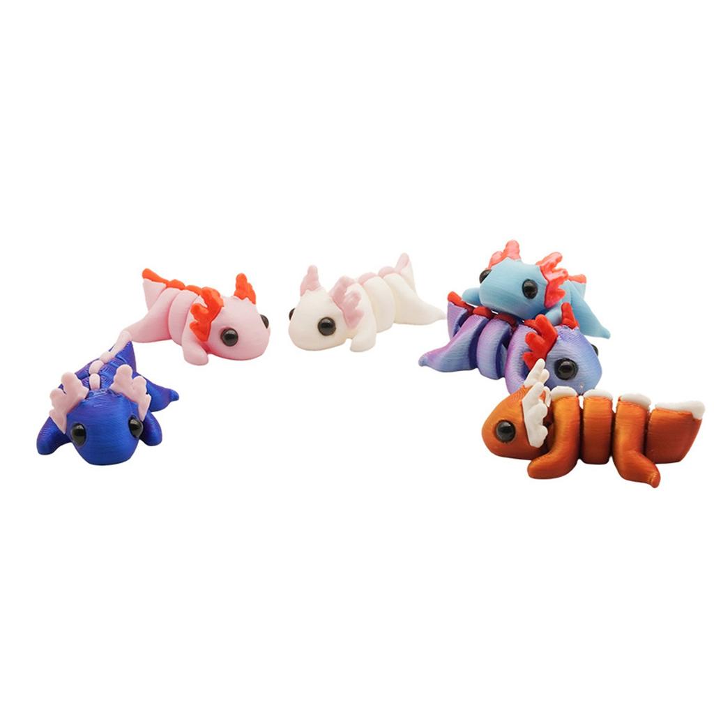 Cute Animal Doll Set, Fun 3D Printed Flower Animal Statue Set