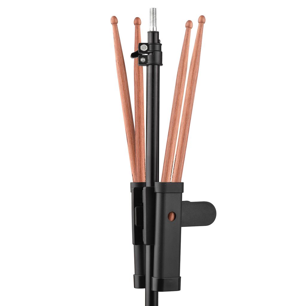 Держатель для барабанных палочек Держатель для щеток Захват для барабанных палочек Держатель для палочек Механизм с сильным пружинным зажимом Противоскользкий