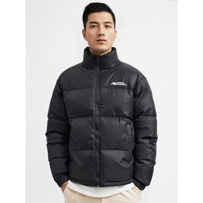 Sports Stand Collar Contrast Color Jacket down Jacket Men's Winter Thickened Fashion Brand Cotton-Padded Coat Outwear Export Men's Cotton Clothes