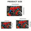 1pc Marvel  Themed Printed Doormat, Flannel Machine-Washable Rectangular Rug, Decorative Door Mat, Kitchen Mat, Outdoor Mat, W