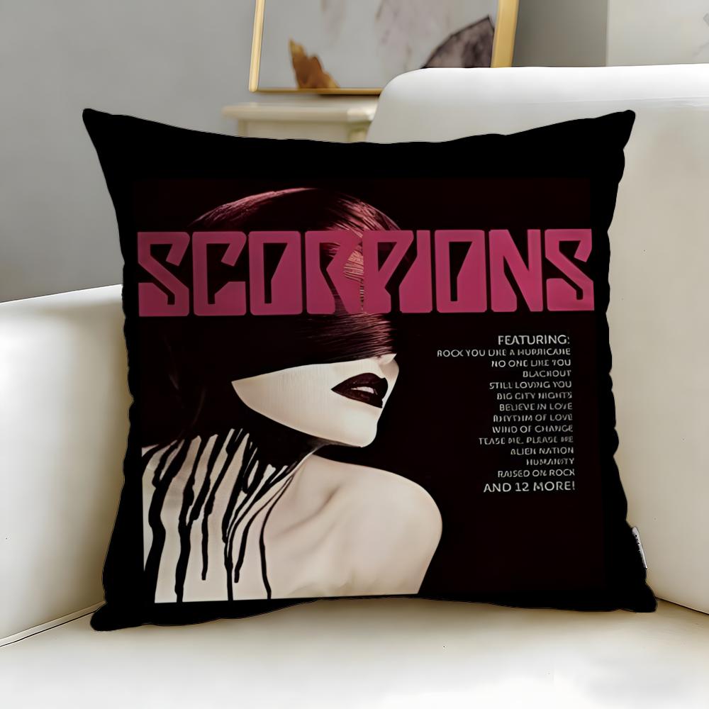 Классическая группа Scorpions Наволочка Мягкая Легко стирающаяся Подушка Универсальная для Дивана Кровати Путешествий и Офиса