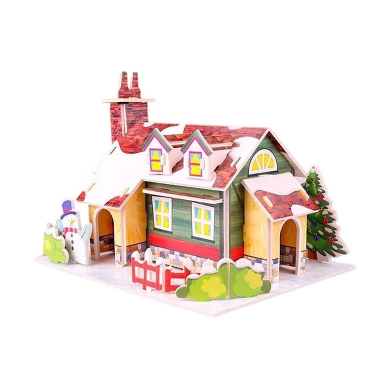 Creative Christmas Puzzle Craft Kits For Kids Handmade Paper Ornament Holiday Decoration Paper Card Jigsaws