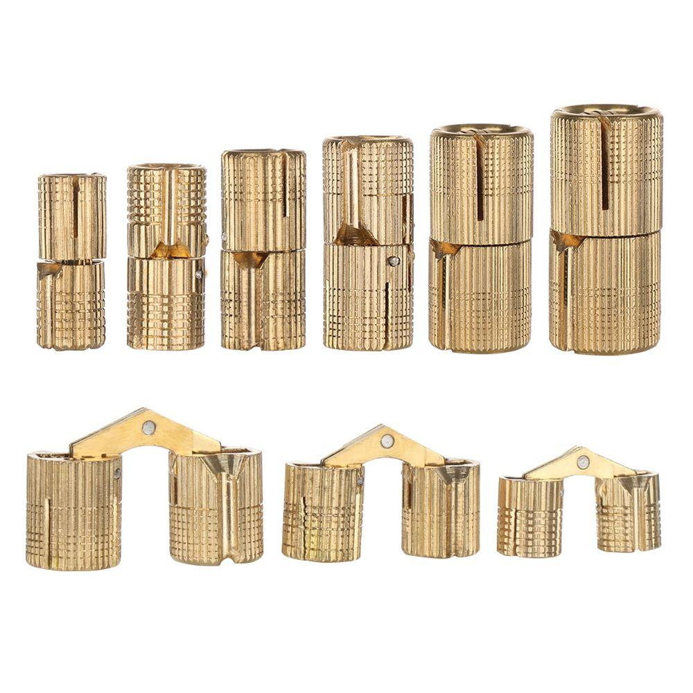 1pc New Door Cupboard Cylindrical Brass Hinges Furniture Hinges Hidden
