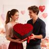 VEVOR Forever Flowers, 100 Preserved Roses in a Heart Shape Box, Eternal Flowers Immortal Bouquet Birthday Present for Women Her Wife Mothers