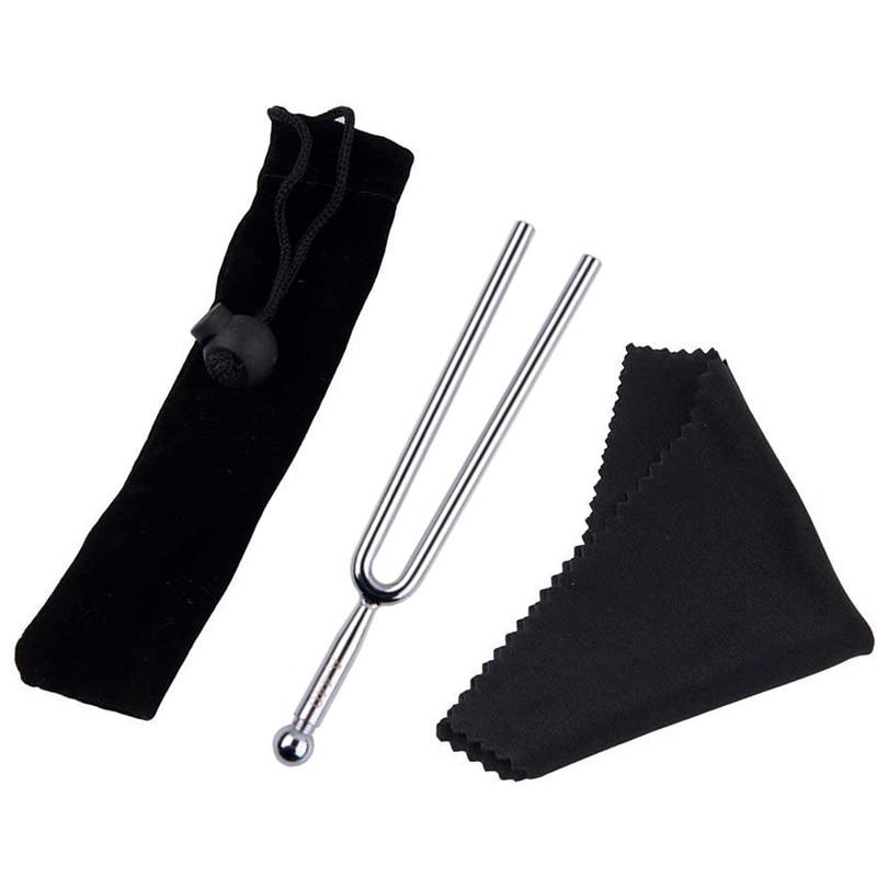 Металлический камертон 440 Гц для скрипки, мандолины, гитары, звуковое исцеление, йога, исцеляющая медитация с тканевой сумкой, сенсорные вилки