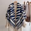 Women'S Luxury Cashmere Winter Shawl - Striped With Tassels Pashmina Bandana Wrap