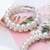 Lucky Jewelry Elegant Lady Faux Pearl Big Circle Dangle Hoop Earrings Statement Gift