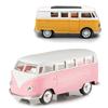 Alloy Bus Model 1:32 Scale Children's Toy Cars Collect Decor Pull Back Can Open The Door Toy Car For Boy Christmas Birthday Gift