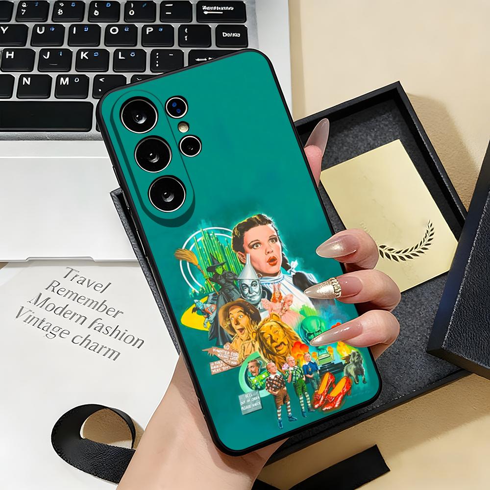 Чехол для телефона W-Wizard Of O-OZ для Samsung S26 S25 S24 FE S23 S22 S21 Plus S20 Ultra Note20Ultra Черный Мягкий