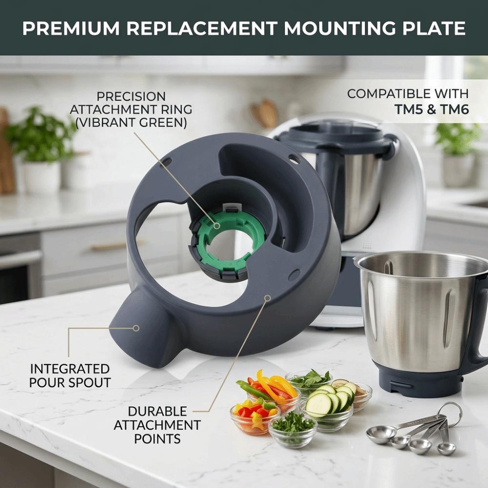Крепежная пластина ножа блендера, основа чаши, сменная деталь для Thermomix TM5 TM6, можно мыть в посудомоечной машине