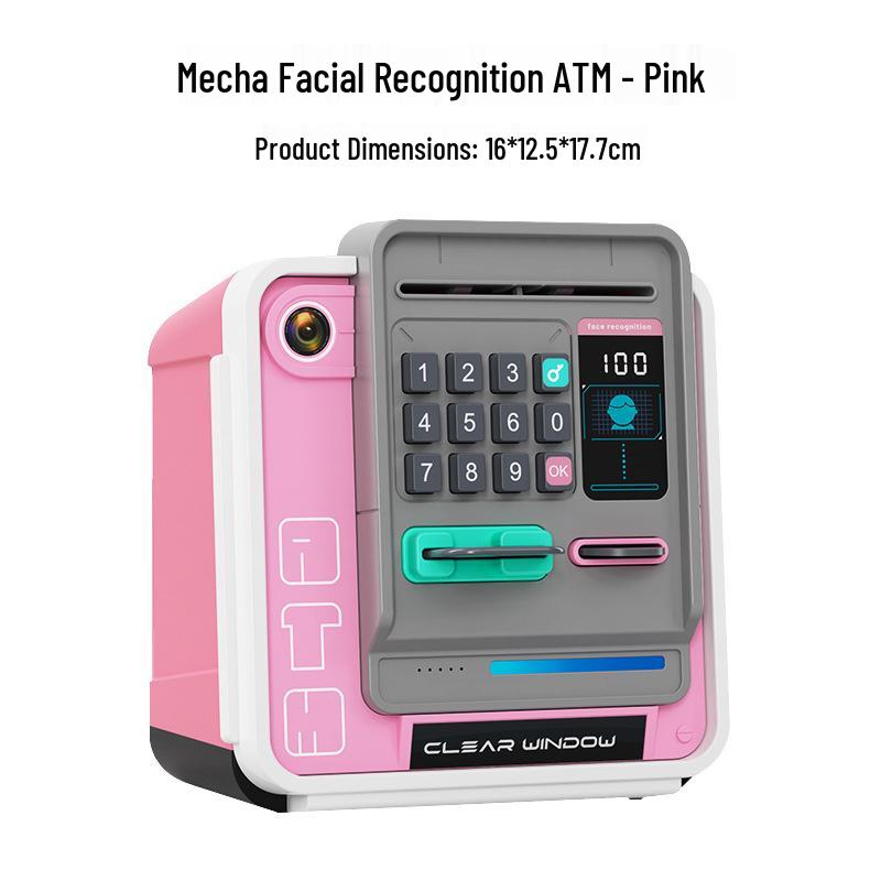 Children's ATM Savings Box: Automatic Deposit & Withdraw, Password-Protected Money Box for Boys & Girls.