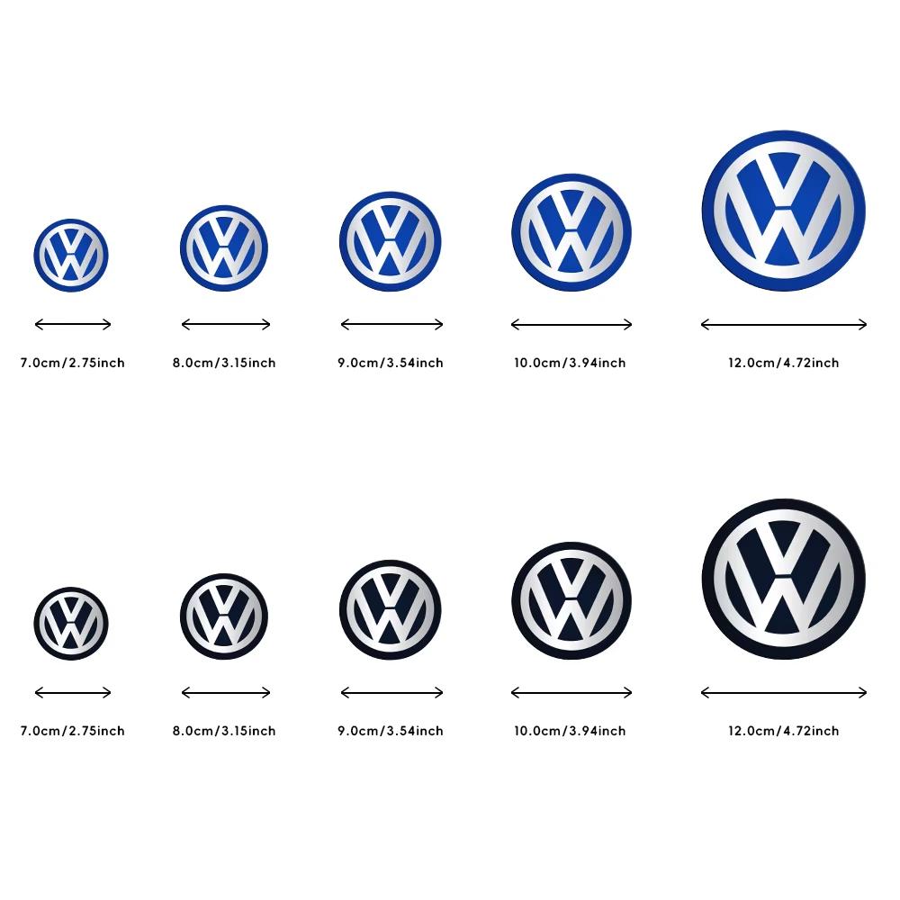For Volkswagen VW 4Pcs Car Wheel Center Hub Caps Wheel Cover Sticker Badge For Volkswagen GTI Golf Polo 6 7 Passat VW CC Tiguan T-ROC Jetta TaigoNO3