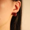 Autumn and Winter Red Bean Imitation Pearl Small and Unique Women's Light Luxury White Stud Earrings