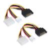 Y-образный разветвитель питания SATA 15Pin с большими/маленькими 4-контактными разъемами для серверов, рабочих станций, комплектов