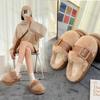 Fashion 2025 Autumn Winter Fashion Buckle Strap Slippers Home Cotton Shoes Women Indoor Fluffy Plush Warm Platform House Slippers