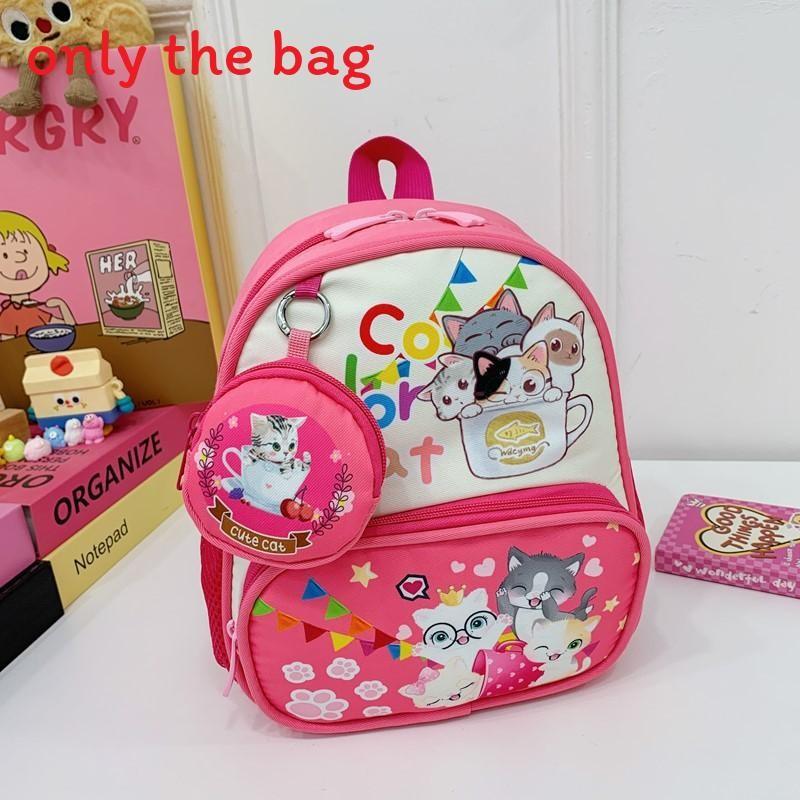 With Childrens Backpack Cartoon Cat And Airplane Print Design For Daily Use