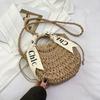 Summer New Fashion Beach Vegetable Basket Straw Woven Bag Portable Shoulder Oblique Span Women's Bag